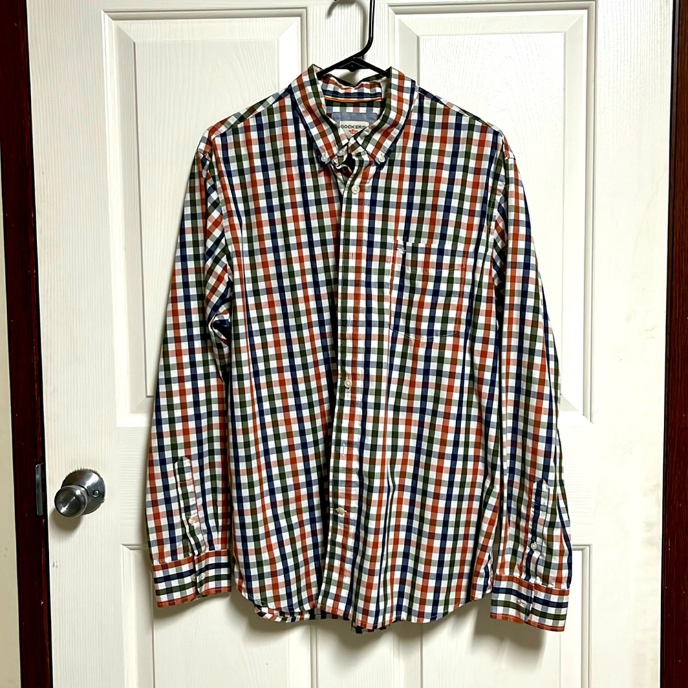 Dockers Men’s Button Up Long Sleeve Shirt Size Large